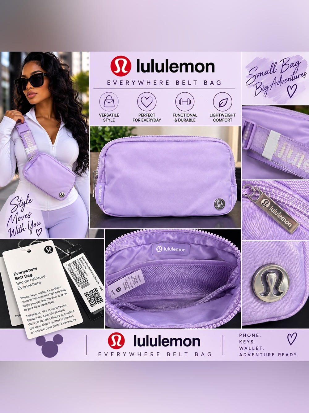 lululemon athletica Everywhere Belt Bag — Lavender Purple